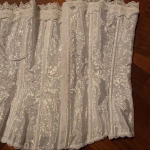 white wedding corset